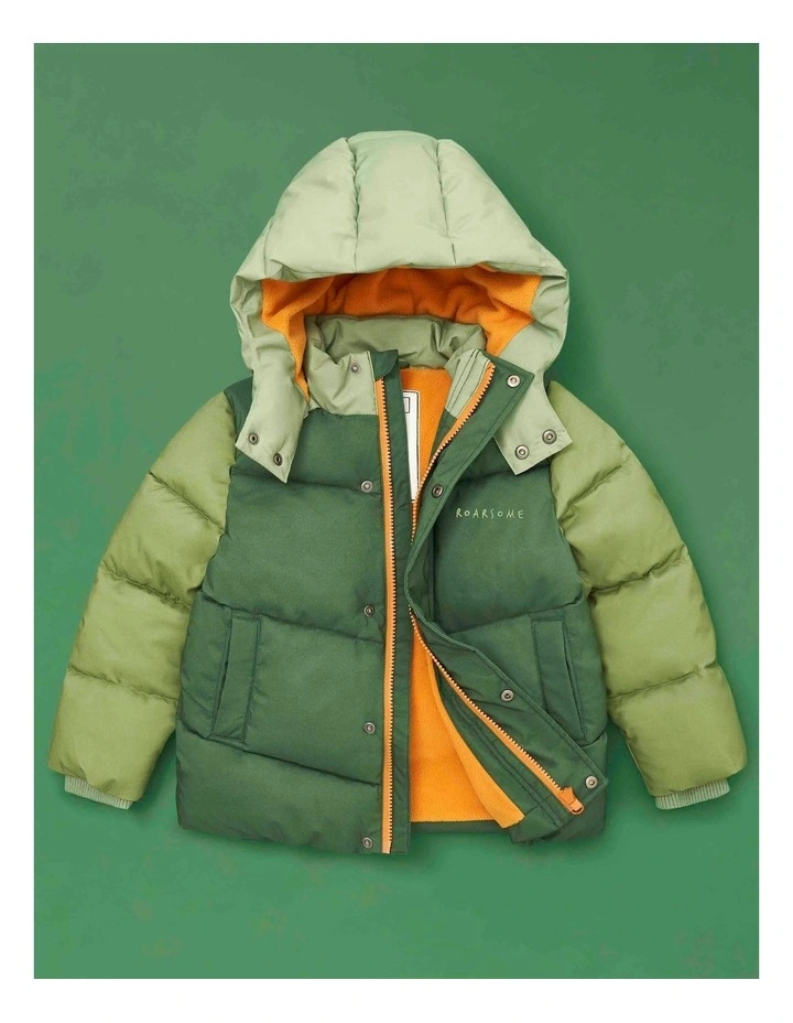 Roarsome Puffer Jacket - Forest Green image 2