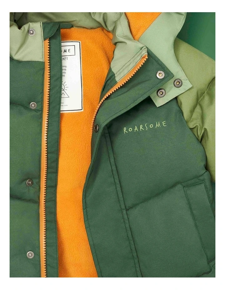 Roarsome Puffer Jacket - Forest Green image 4