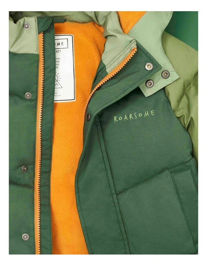 Roarsome Puffer Jacket - Forest Green image 6