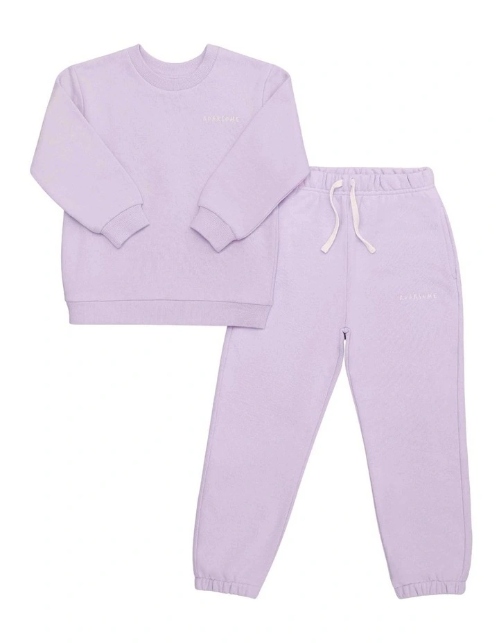 Organic Cotton Tracksuit - Dusk Lilac image 1