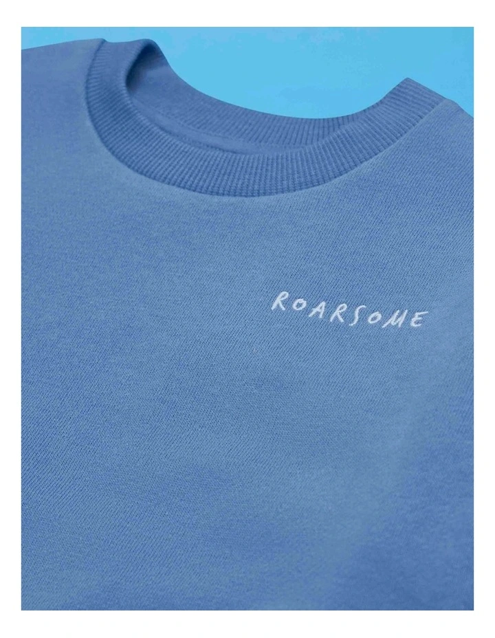 Organic Cotton Tracksuit in Ocean Blue image 3