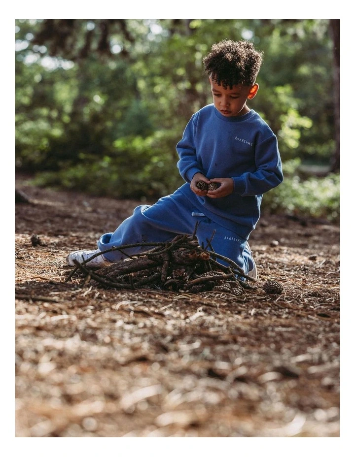 Organic Cotton Tracksuit in Ocean Blue image 5