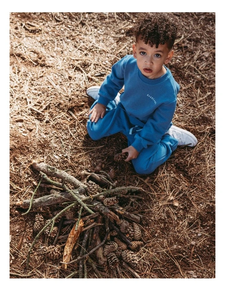 Organic Cotton Tracksuit in Ocean Blue image 6