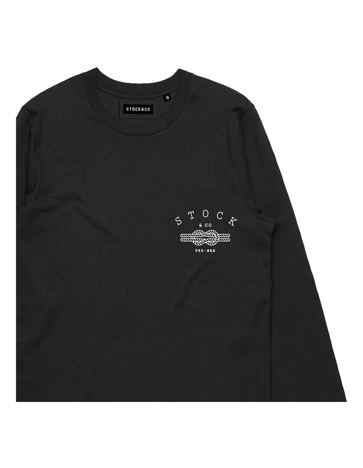 Knot Long Sleeve - Youth in Black image 3
