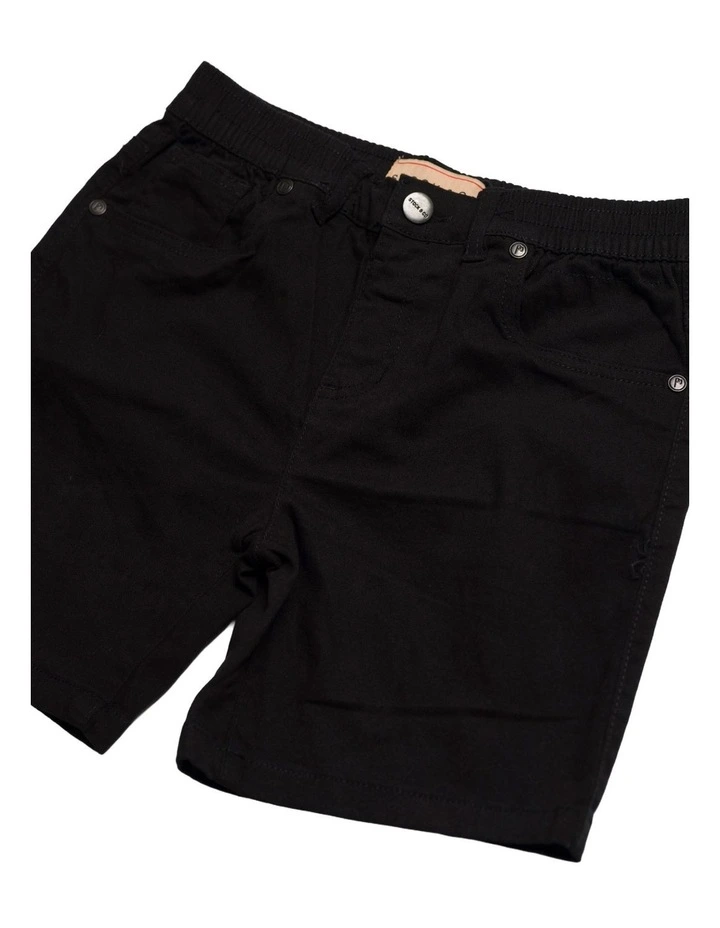 Admiral Elastic Waist Stretch Chino Short - Youth in Black image 3