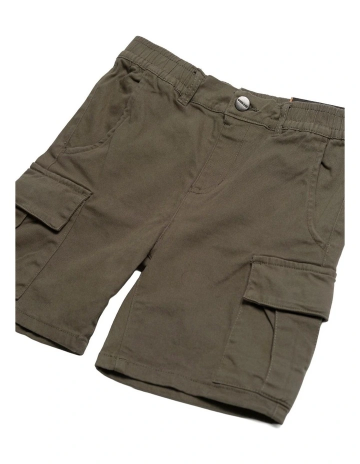 Cargo Elastic Waist Stretch Short - Youth in Olive image 3