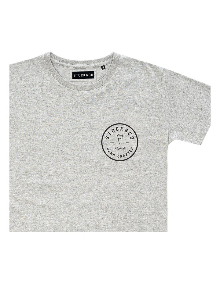 Cuba Tee - Youth in Marle Grey image 3