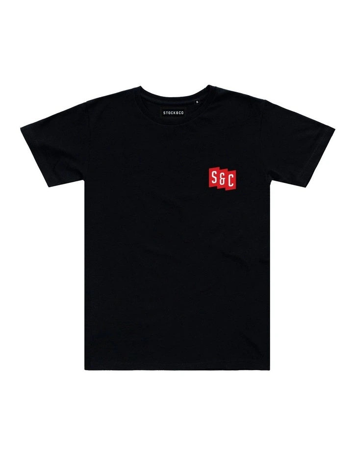 Initials Tee - Youth in Black image 1