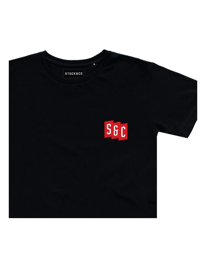 Initials Tee - Youth in Black image 3