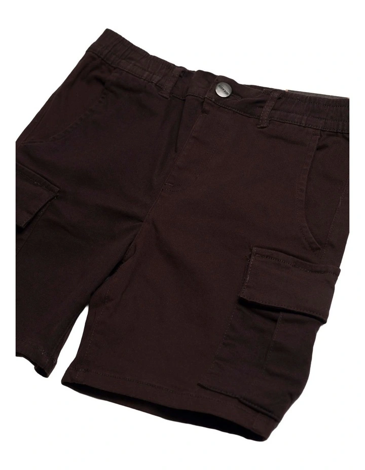 Cargo Elastic Waist Stretch Short - Youth in VintageBlack image 3