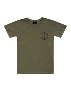 Stock & Co Anchor Tee - Youth in Olive