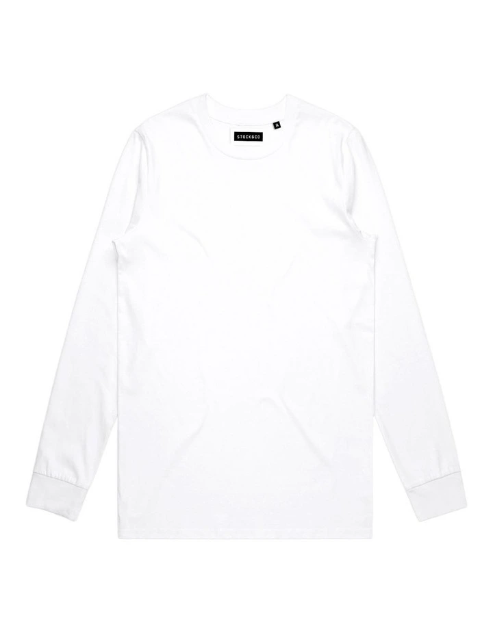 Stock Long Sleeve - Youth in White image 1