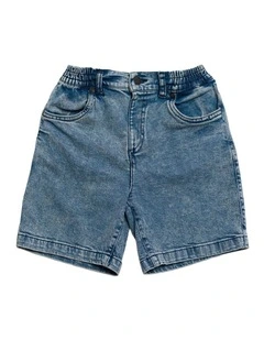Axis Elastic Waist Stretch Denim Short - Youth in Blue