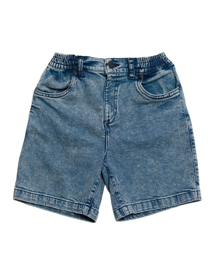 Axis Elastic Waist Stretch Denim Short - Youth in Blue image 1