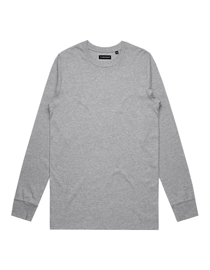 Stock Long Sleeve - Youth in Marle Grey image 1