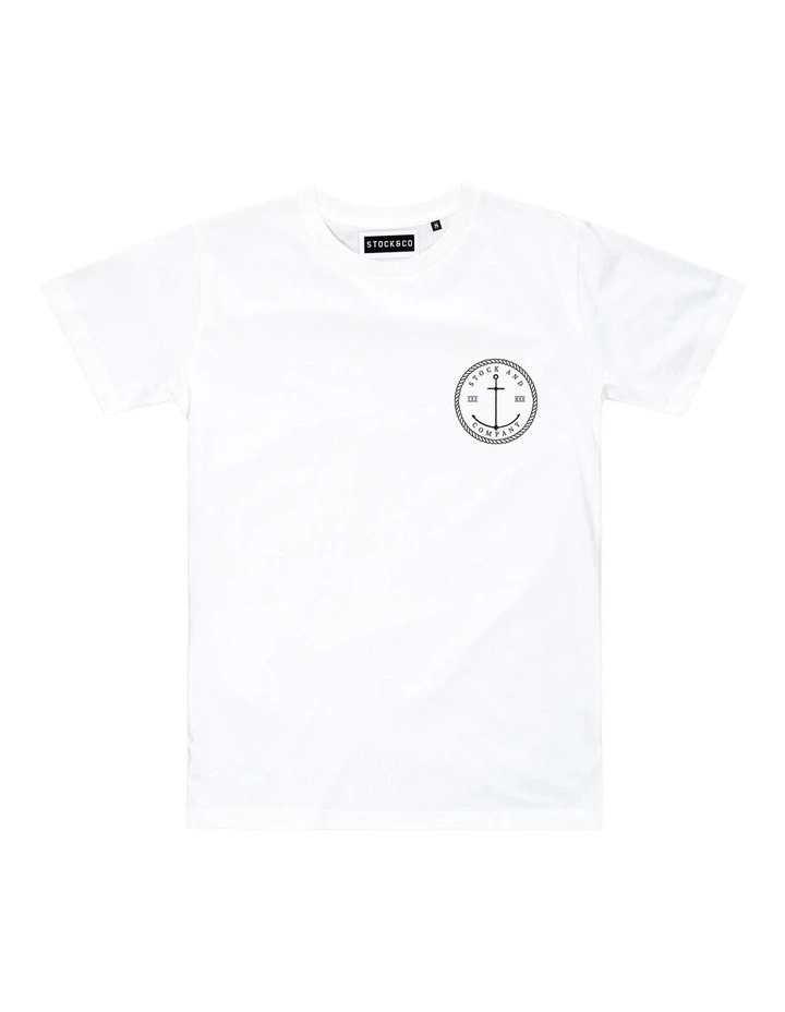 Stock & Co Anchor Tee - Youth in White image 1