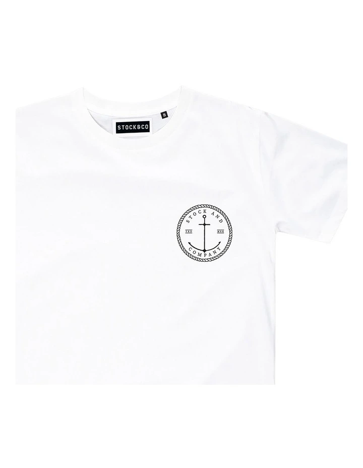 Stock & Co Anchor Tee - Youth in White image 3