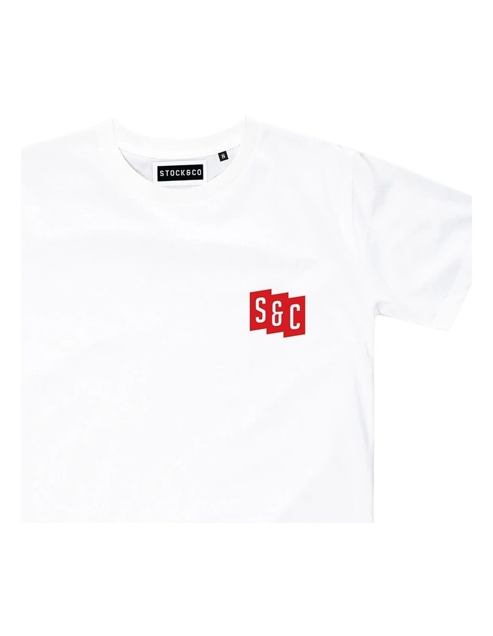 Initials Tee - Youth in White image 3