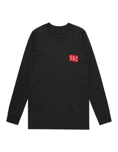 Initials Long Sleeve - Youth in Black
