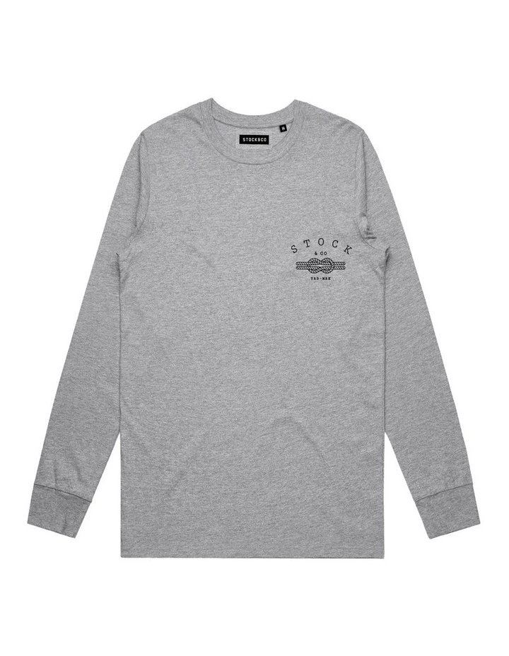 Knot Long Sleeve - Youth in Marle Grey image 1
