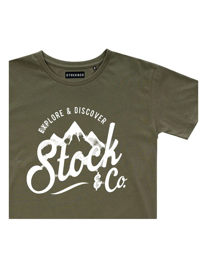 Original Explorer Tee - Youth in Olive image 3