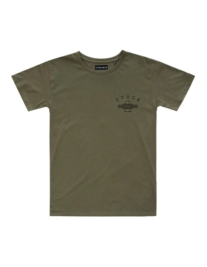 Knot Tee - Youth in Olive image 1