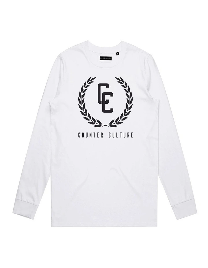 Garland Logo Long Sleeve - Youth in White image 1