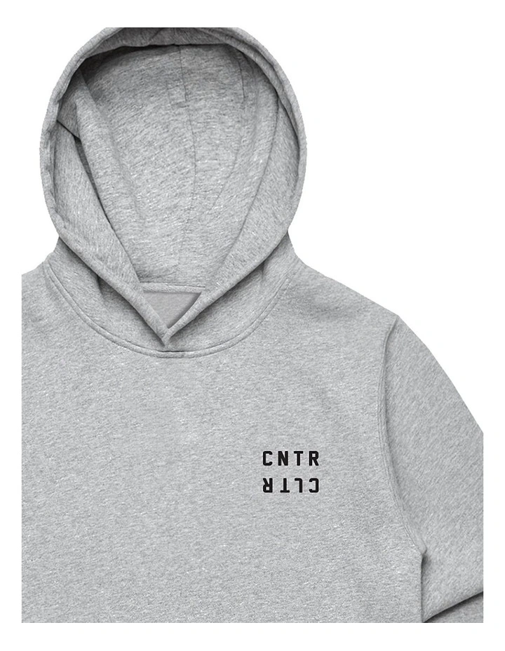 Geo Hoodie - Youth in Grey image 3