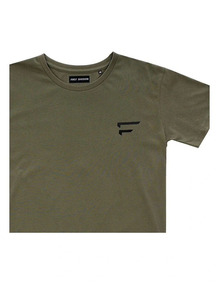 Performance Crest Tee - Youth in Olive image 3