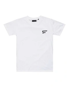 Performance Crest Tee - Youth in White