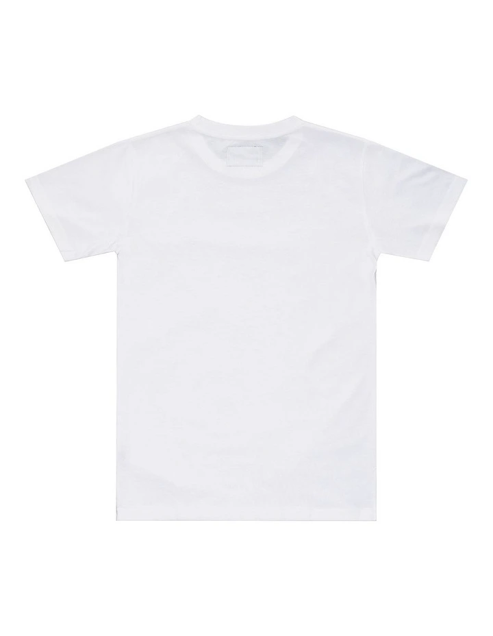 Performance Crest Tee - Youth in White image 2