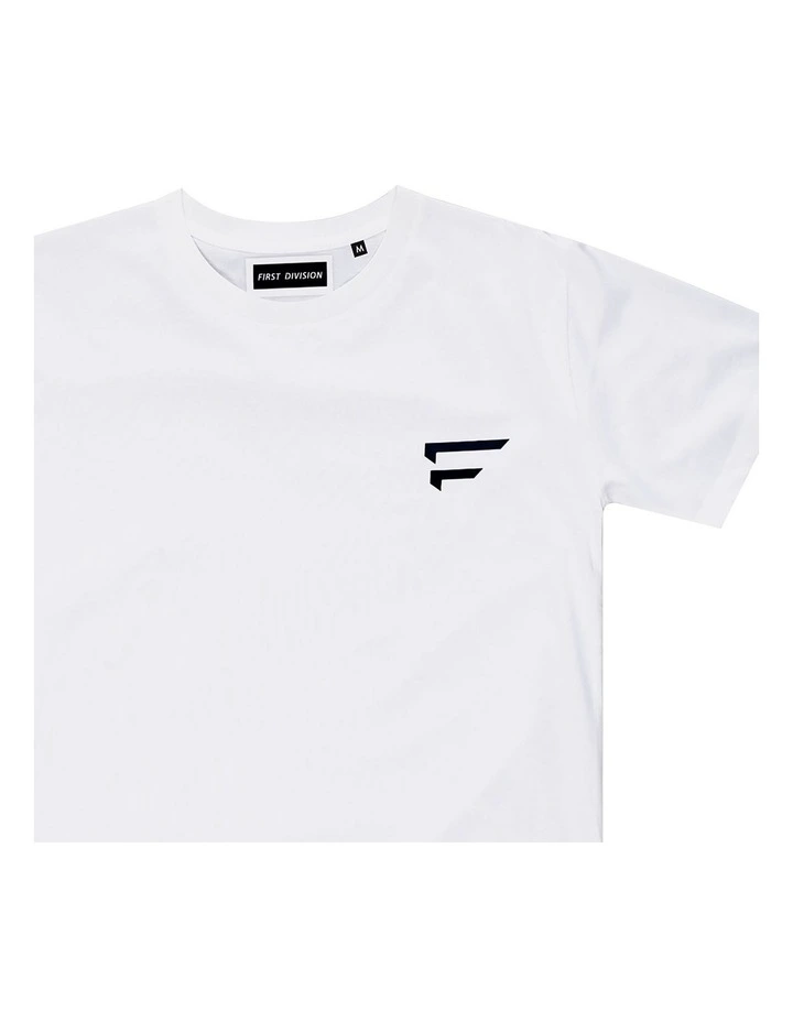 Performance Crest Tee - Youth in White image 3