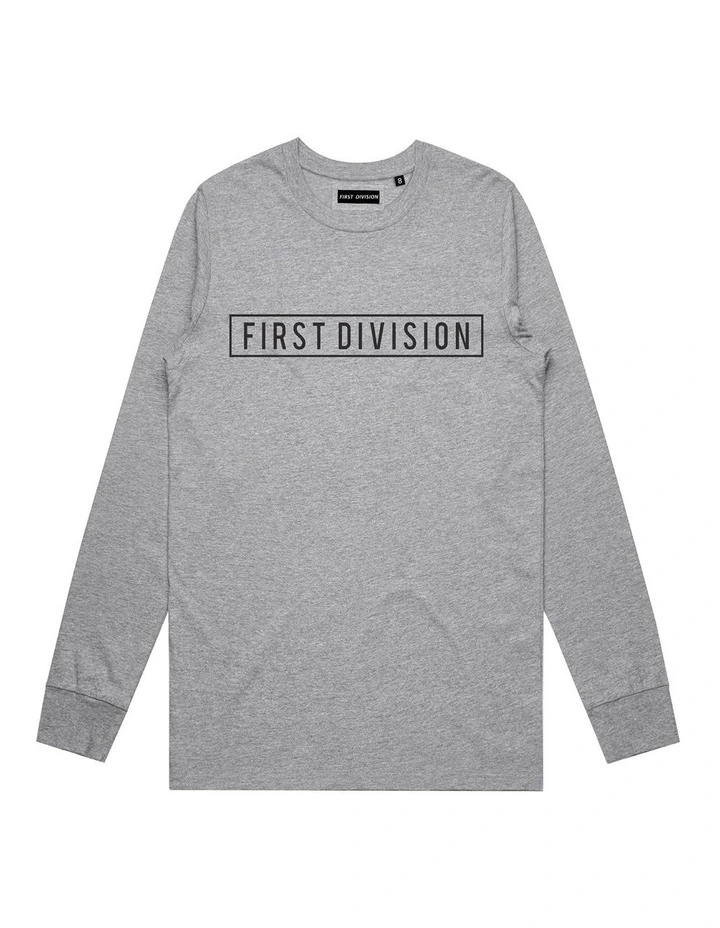 Podium Long Sleeve - Youth in Marle Grey image 1
