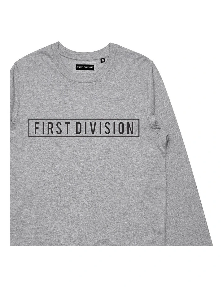 Podium Long Sleeve - Youth in Marle Grey image 3