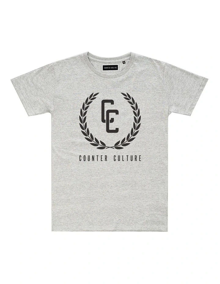 Garland Logo Tee - Youth in Marle Grey image 1