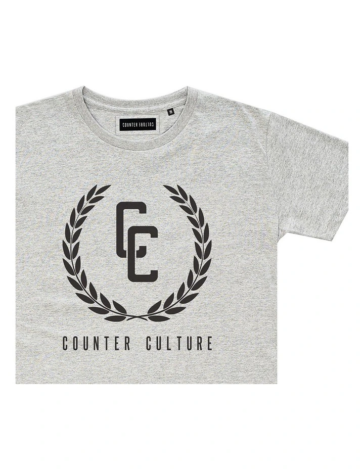Garland Logo Tee - Youth in Marle Grey image 3