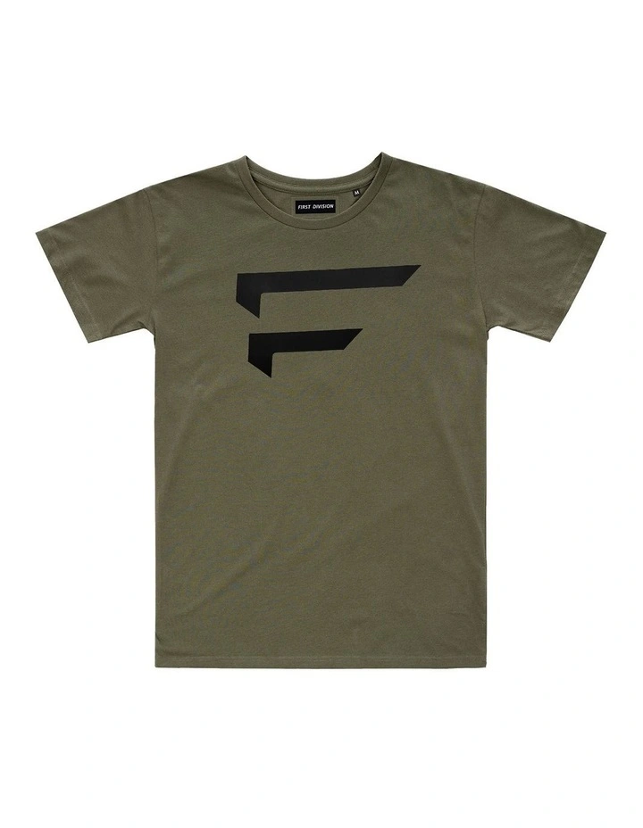 Performance Logo Tee - Youth in Olive image 1