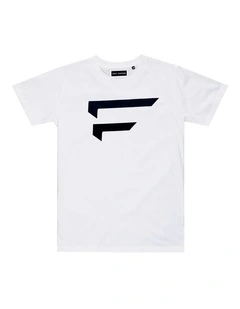 Performance Logo Tee - Youth in White