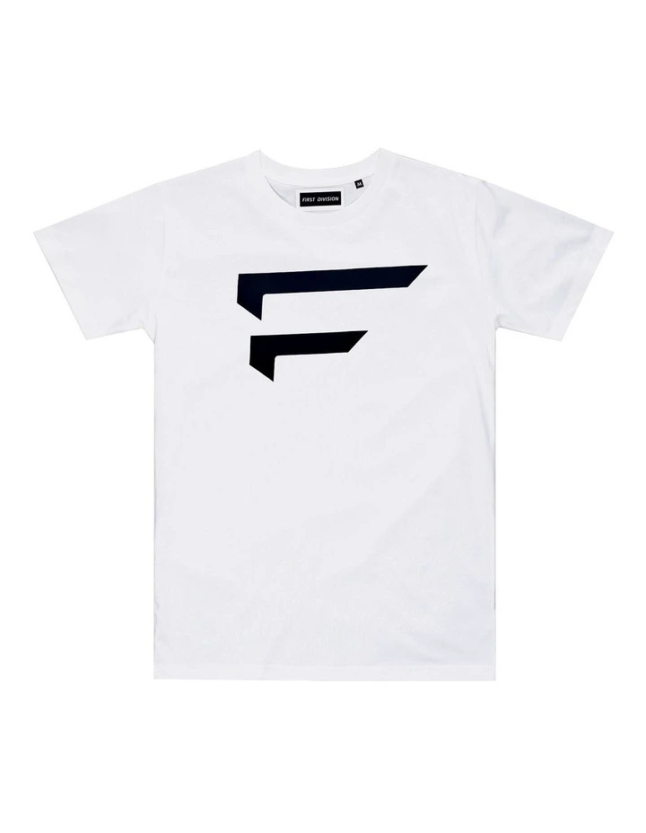 Performance Logo Tee - Youth in White image 1
