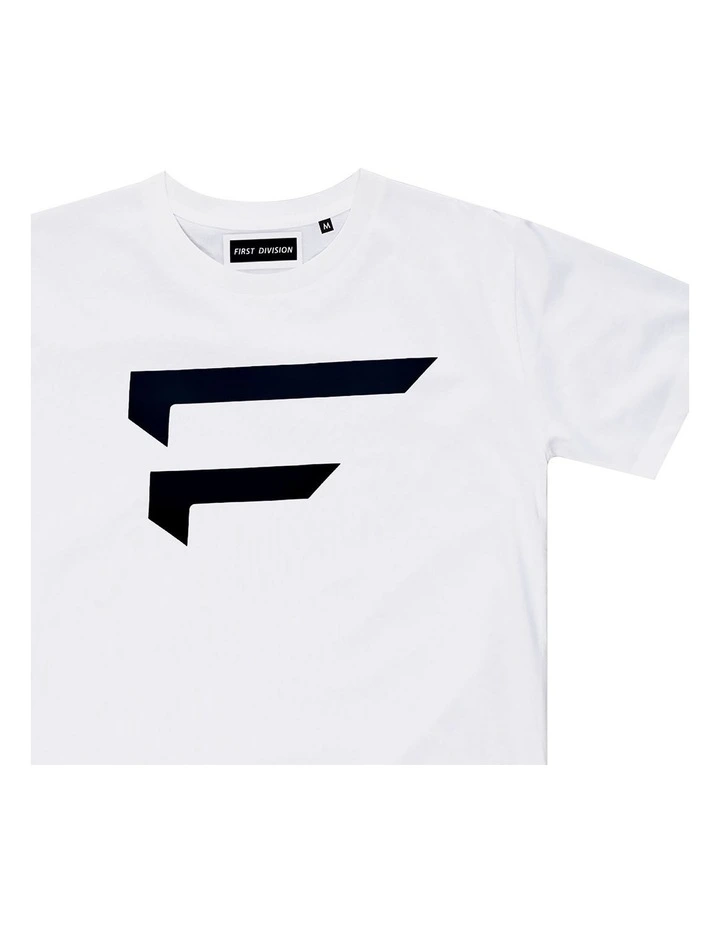 Performance Logo Tee - Youth in White image 3