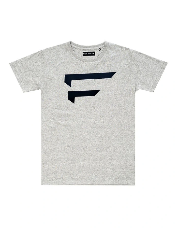 Performance Logo Tee - Youth in Marle Grey image 1