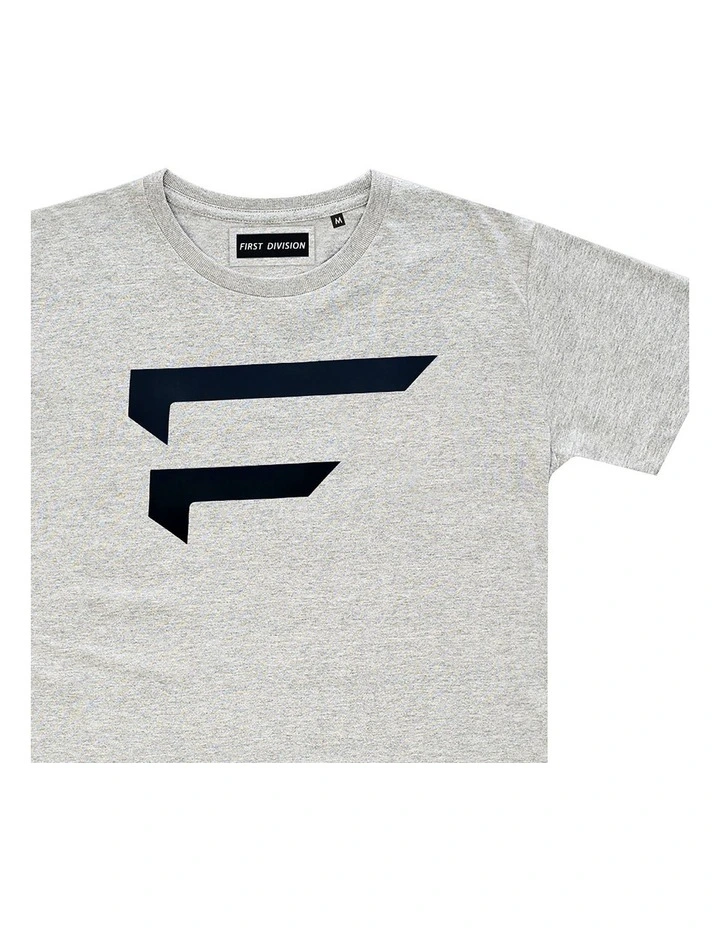 Performance Logo Tee - Youth in Marle Grey image 3