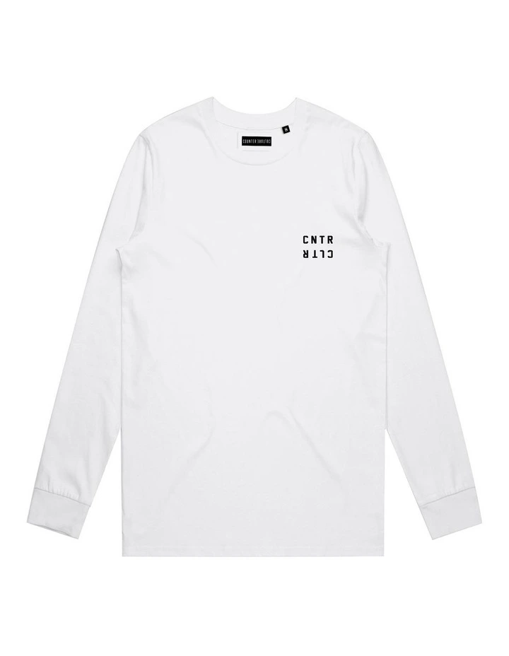 Geo Long Sleeve - Youth in White image 1