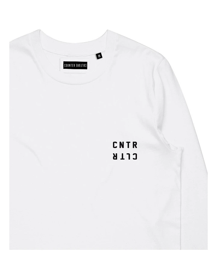 Geo Long Sleeve - Youth in White image 3