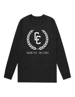 Garland Logo Long Sleeve - Youth in Black