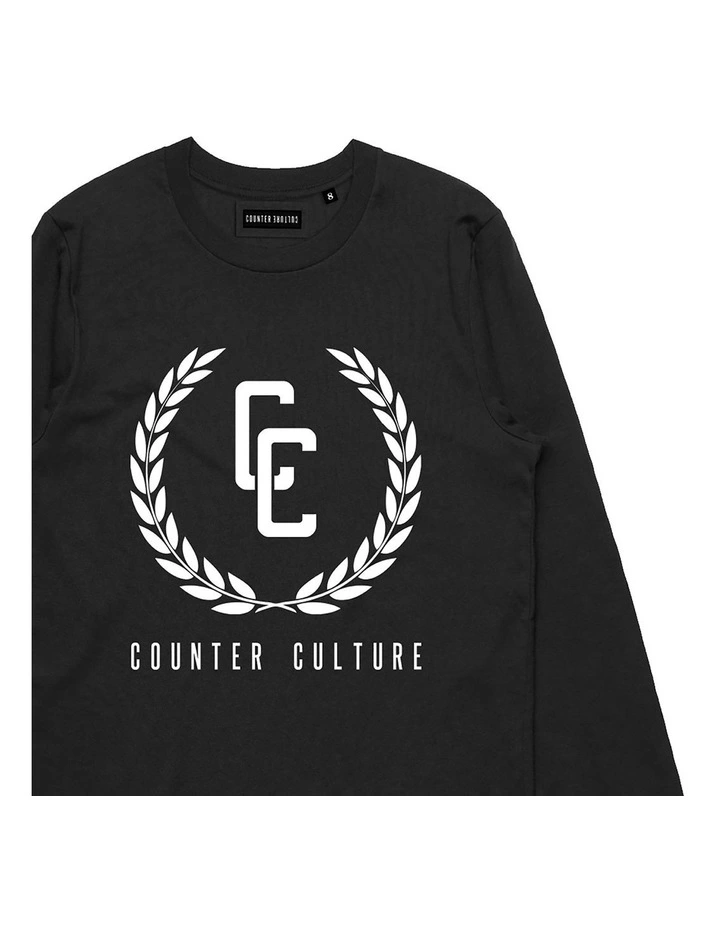 Garland Logo Long Sleeve - Youth in Black image 3