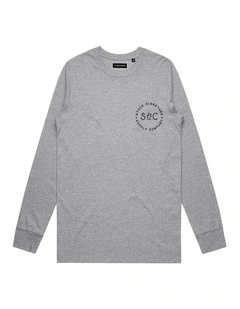 Stamped Signet Long Sleeve - Youth in Marle Grey