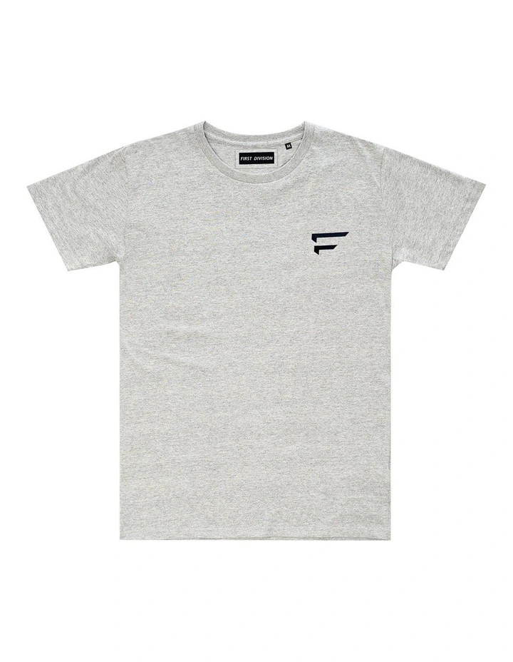 Performance Crest Tee - Youth in Marle Grey image 1