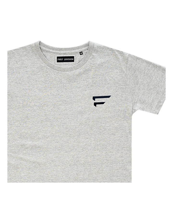 Performance Crest Tee - Youth in Marle Grey image 3