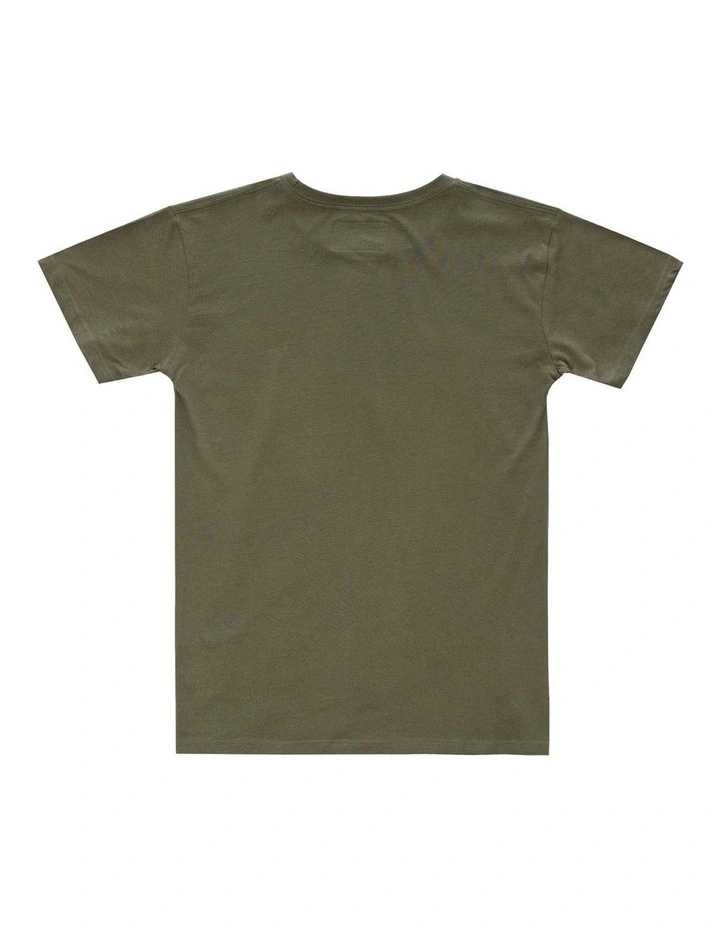 Garland Logo Tee - Youth in Olive image 2